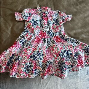 Janie and Jack Floral Kids Dress - Pink, Blue, Green